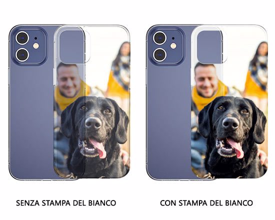 cover personalizzata con e senza stampa del bianco