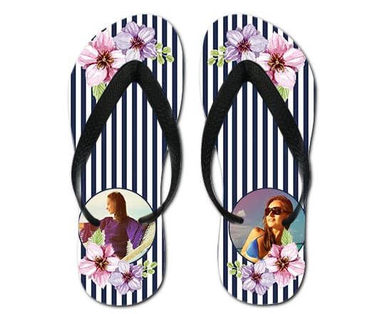 infradito personalizzati con grafica floreale