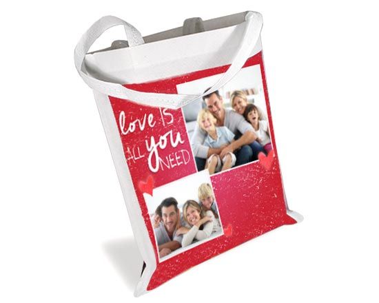 borsa spesa con grafica love