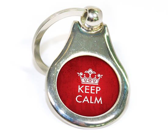 Il portachiavi con il Keep Calm rosso