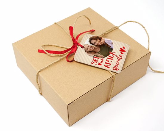 Targhetta in feltro come biglietto di auguri per i regali