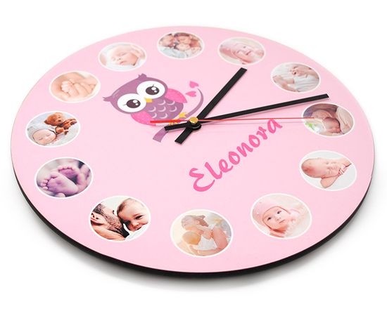 stampa foto su orologio in legno
