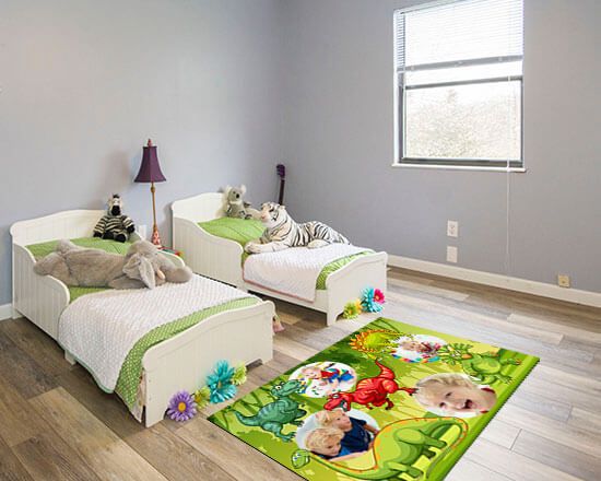 Tappeto giochi in feltro Dinosauri