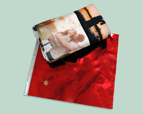 coperta in pile con confezione regalo