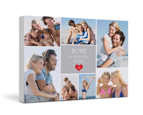 Foto collage su tela Home is the heart