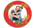 Puzzle legno rotondo Bacche natalizie