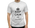 Maglietta full print con grafica keep calm e testo