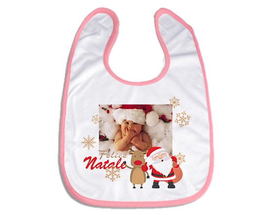 bavaglino personalizzato disponibile anche con bordo giallo