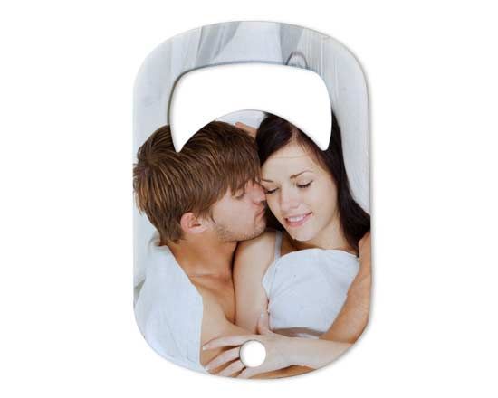 Apri bottiglie small personalizzato con foto di due innamorati