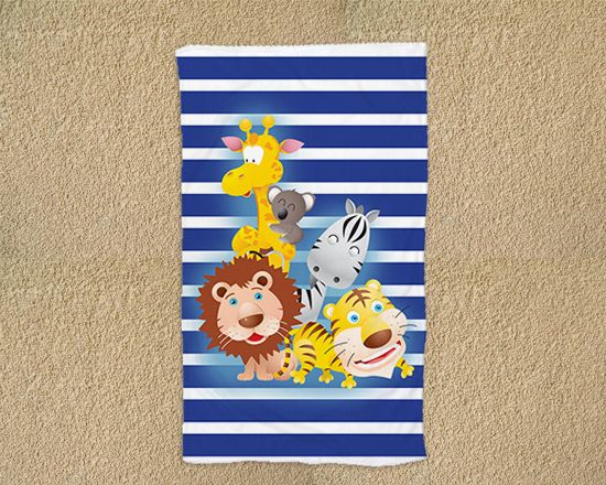 telo mare con grafica di animali