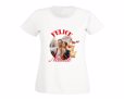 T-shirt donna in cotone Felice Natale