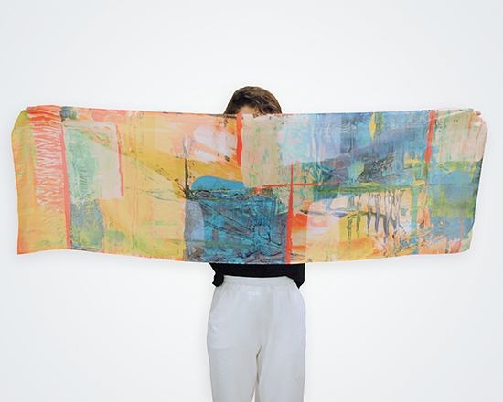 sciarpa in formato rettangolare personalizzata