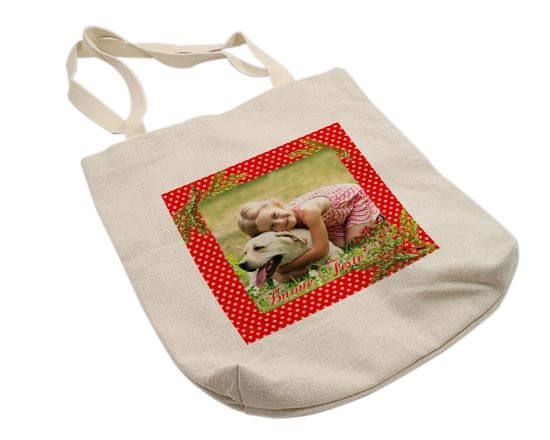 Shopper in Juta Bacche natalizie