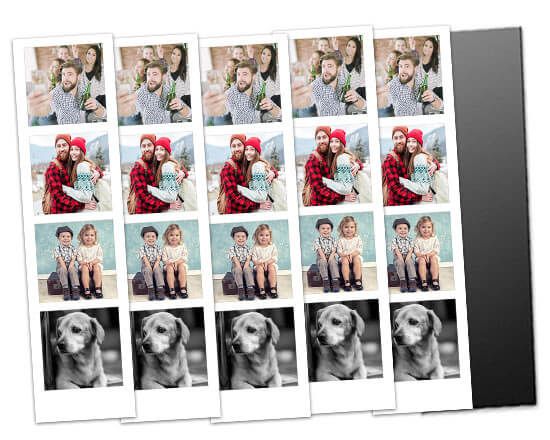 6 photostrips magnetiche personalizzate
