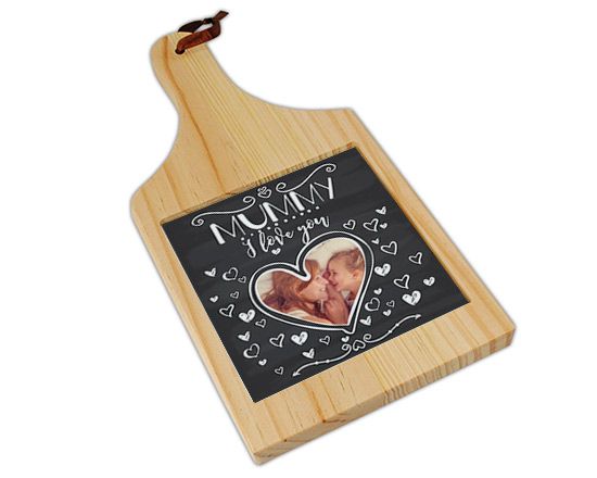 Tagliere in legno quadrato con cuori
