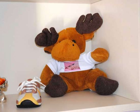 alce in peluche personalizzato con foto