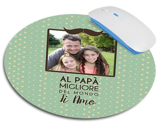Tappetino mouse tondo Papà ti amo