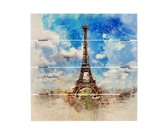 crea quadro su listelli in legno