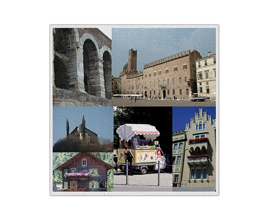 foto collage su tela senza telaio