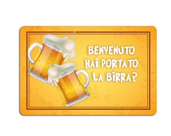 zerbino personalizzato con boccali di birra