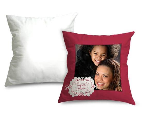 Cuscino con cornice e retro bianco