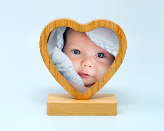 stampa cornice fotografica in bamboo