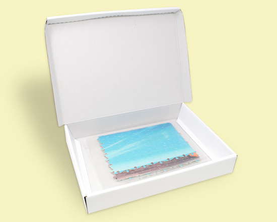 Scatola porta puzzle in tessuto, da personalizzare con la stessa foto del puzzle