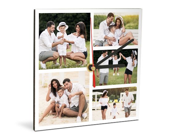 collage di immagini per personalizzare il tuo orologio mattonella