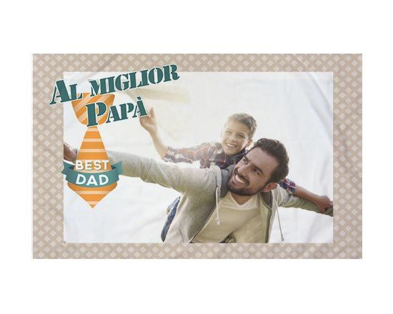 crea federa rettangolare con grafica per il papà