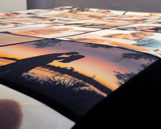 coperta matrimoniale con immagini ad alta risoluzione