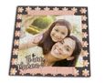 Puzzle quadrato masonite con fiorellini