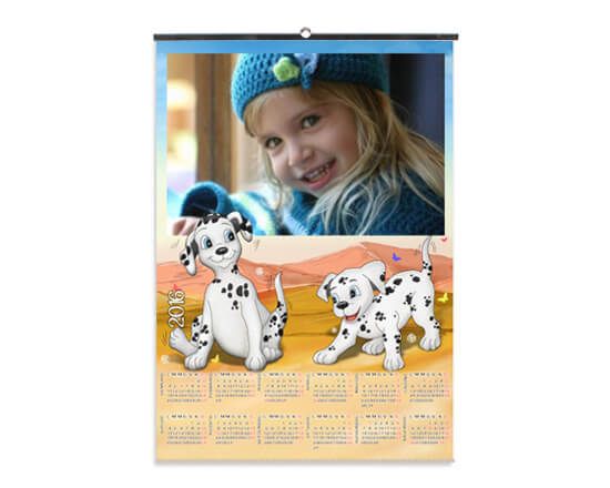 Calendario A3 pagina singola Dalmata