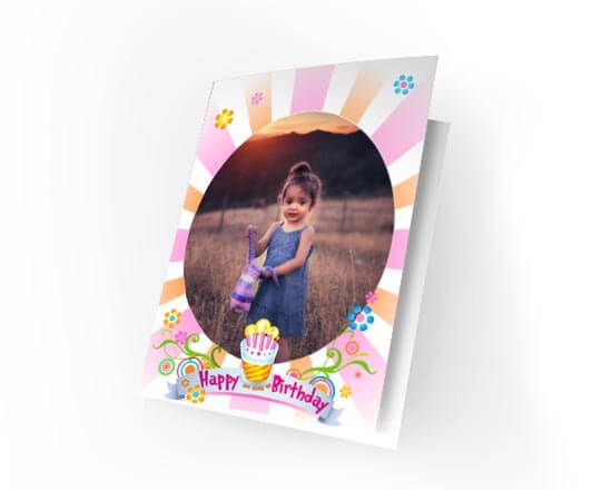Card con grafica per compleanno
