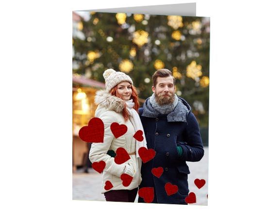 Cards d'amore con grafica a cuori