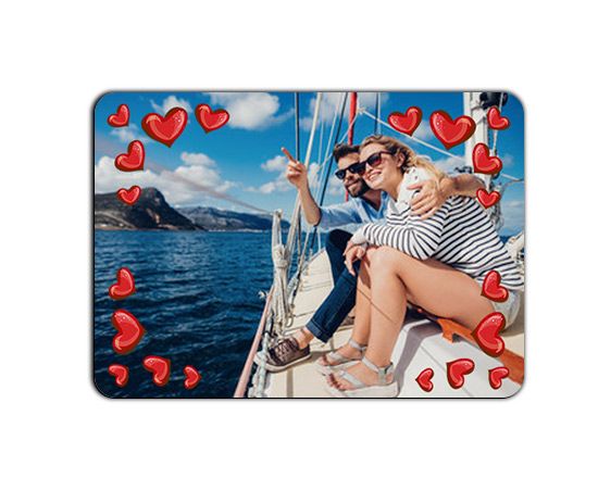 Magnete con cornice di cuori