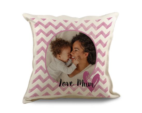 Cuscino in juta con trama zig zag e retro bianco
