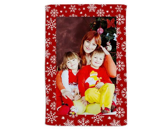 coperta natalizia in pile