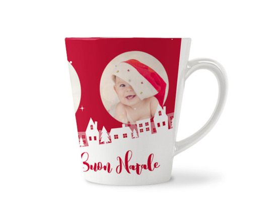 Tazza milk personalizzata con le tue foto preferite e grafiche e collage natalizi