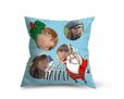 cuscino con foto collage e Babbo Natale