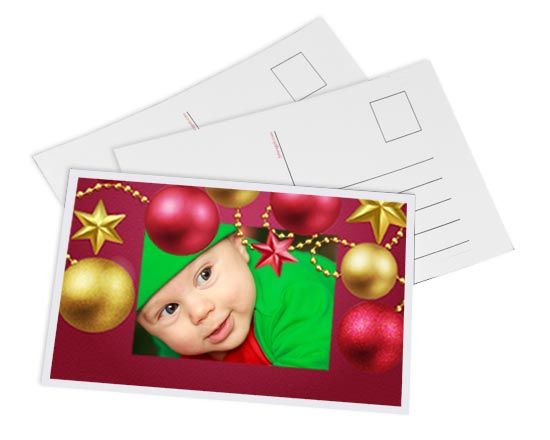 Usa una grafica natalizia per le tue cartoline d'auguri