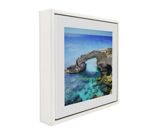 Tela Americana Passepartout con cornice bianca