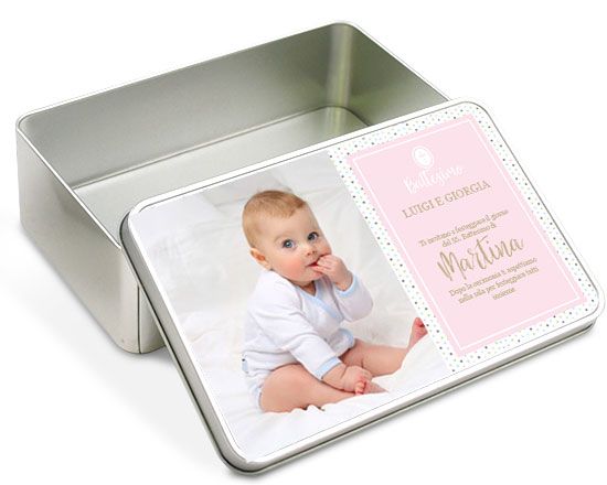 Juvale Scatola di latta rettangolare con coperchio regali bomboniere e artigianato confezione da 6 contenitore vuoto per dolcetti 12,4 x 9,4 x 4 cm Oro 