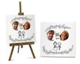Mattonella con decorazioni e sposi