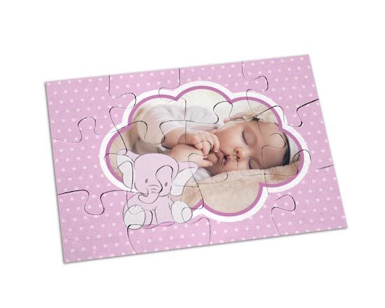 Puzzle magnetico con grafica nel colore rosa