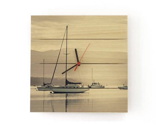 orologio su listelli personalizzato con foto