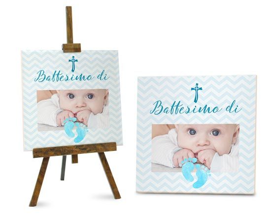 Mattonella con grafica da battesimo