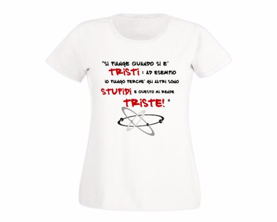 T-shirt donna in cotone Stupidi e tristi