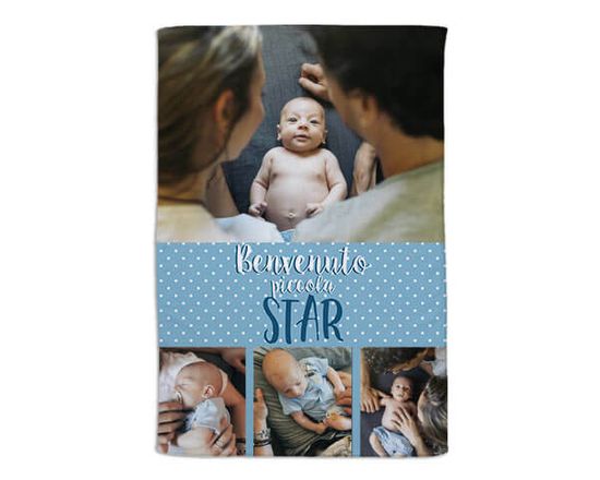 Coperta in pile con grafica bimbo