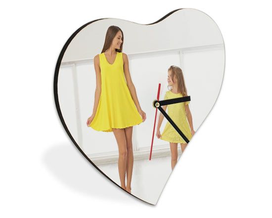 orologio da parete cuore piccolo in legno