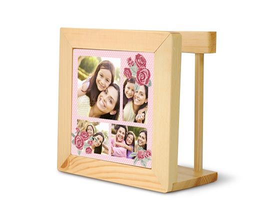 Portatovaglioli in legno con rose e pois